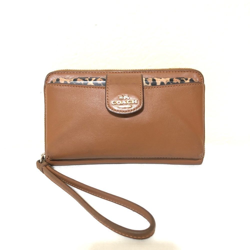 Coach zip phone wristlet